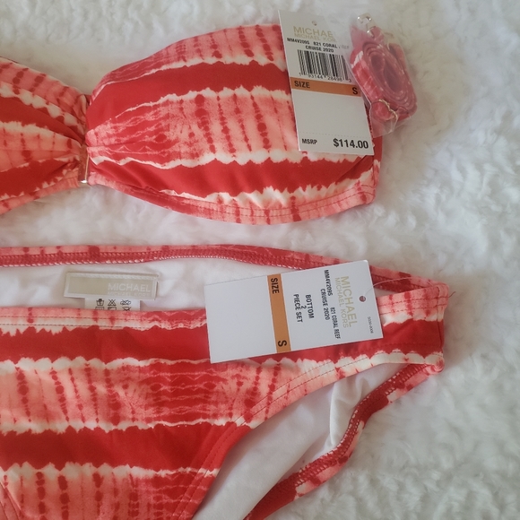 Michael Kors Coral Reef 2 Piece Bikini Bathing Suit Set. - Picture 6 of 13